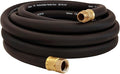 25FT ×1 inch Heavy Duty Rubber Garden Hose - 200psi Working, 1000psi Burst - Hot/Cold Water - Five-Layered Braiding for Durability - Versatile for Gardening, Agriculture, Construction(Black)
