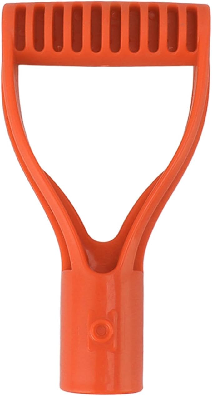 Fdit Gardening Shovels,Spade Handle Plastic 32mm Inner Diameter D Grip Handle Shovel Handle Replacement for Snow Shovel Digging Raking (Orange)