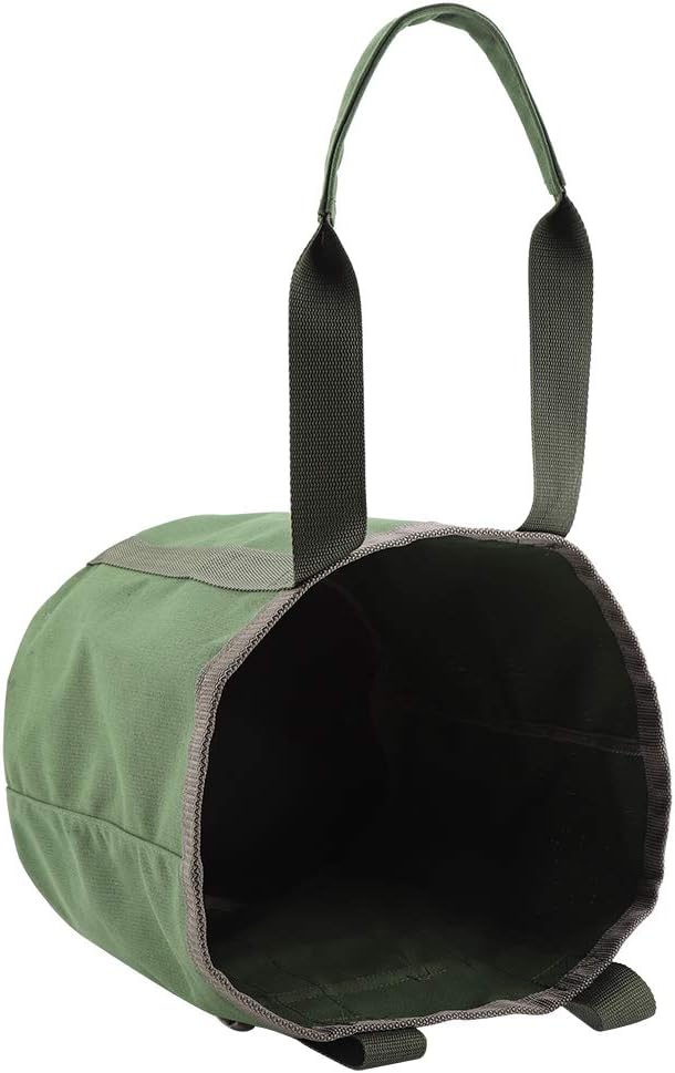 Portable Bucket Garden Tool, Storage Pouch, Lightweight Foldable Garden Tote with 2 Side Pockets, for Organizing Gardening Tools and Outdoor Equipment
