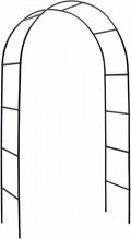Garden Arch, Outdoor Flower Garden Arch Trellis, Sturdy Steel Arbor for Climbing Plants, Wedding Decoration, 7'8" H x 4'5" W, Dark Green