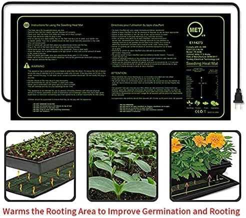 New Plant Heating Mat, Seedling Heat Mat, Waterproof Nursery Heating Mat, Digital Thermostat (20in20in)