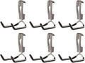 Rubbermaid Fasttrack Wall Mounted Garage Storage Utility Multi Hook for Tools, Chairs, Hose, Equipment, and Other Items, Supports 25 Lbs Each (6 Pack)