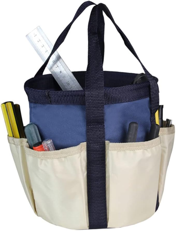 Garden Tools Storage Bag,Gardening Tote Bag and Home Organizer,Multi-Purpose Tool Storage Bag,Heavy Duty Gardening Tool Organizer Tote Bag with 6 Pockets for Women Men Dark Navy Blue