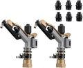 1.0" Agriculture Farm Irrigation Sprinkler Lawn Sprinkler Irrigation Spray Gun Large-Area Watering Spray 360° Rotary Farm Lawn Garden Irrigation, Pack of 2