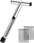 ForoGore 12 Inch Stainless Steel Soil Sampler Probe, T-Style Handle Soil Test Probe, Soil Probe for Soil Sampling, Soil Test Kit for Plant Care, Farm, Lawn Garden