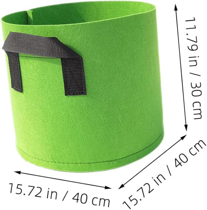 Luxshiny 5pcs 10-Gallon Felt Plant Growing Bags with Handles, Non-Woven Fabric Vegetable Planters for Indoor and Outdoor Gardening, Thickened Portable Planting Containers for Fruits