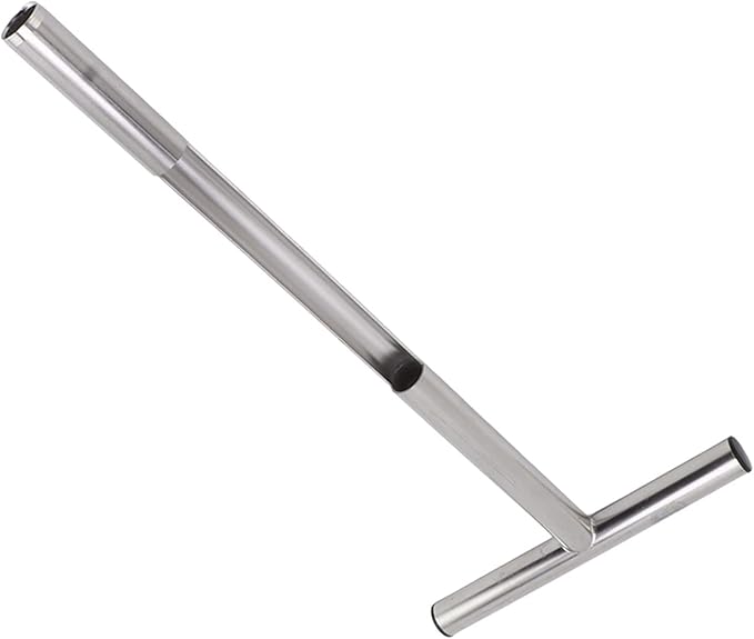 Soil Sampler Probe, Portable T Handle Soil Sampling Device Made of 304 Stainless Steel for Farm, Garden, Lawn (21in)