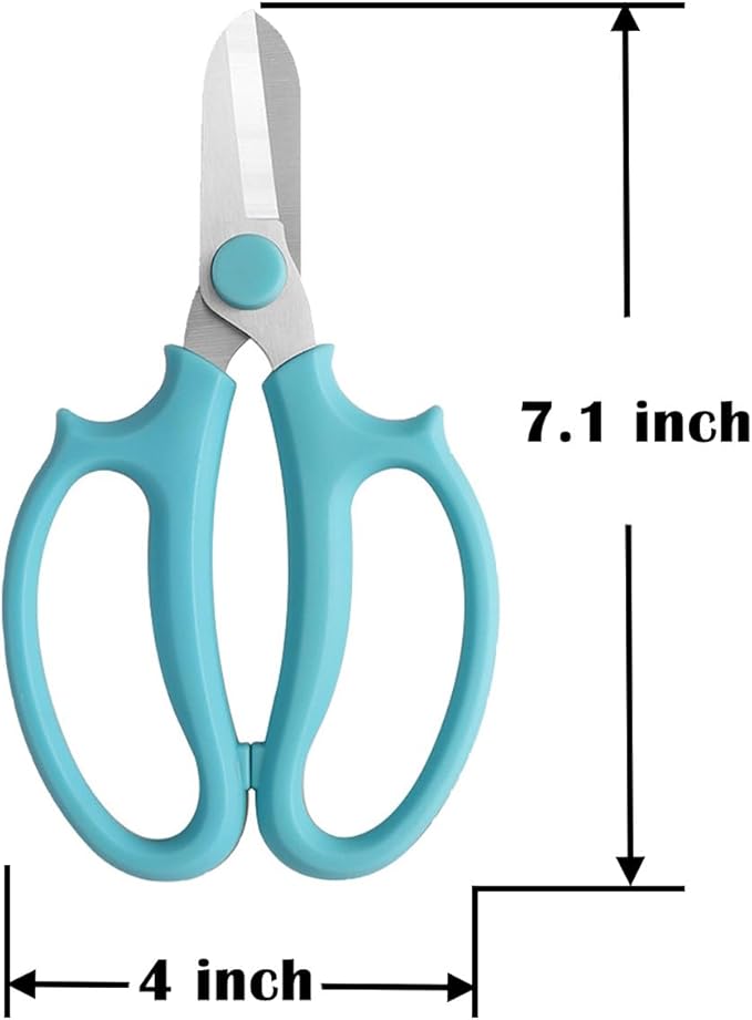 Gardening Scissor Black Sharp Blade Steel Alloy Garden Shears for Cutting Flowers Trimming Plants of Yard Florist Rose Herb Hedge and Fruits Picking