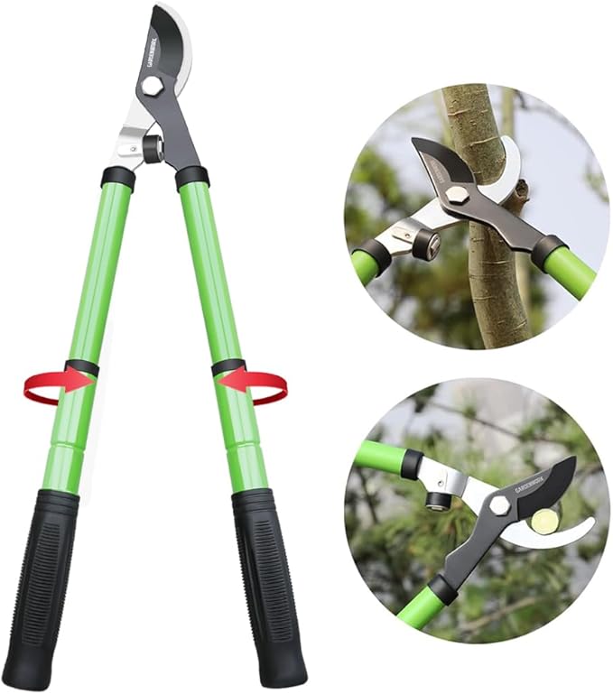 GARDENWORK Loppers for Tree Trimmer,Heavy Duty Branch Cutter,16-24"Extendable Garden Loppers with SK5 High Carbon Steel Blade,Chops Thick Branch Ease with 1.6" Diameter Cut Capacity