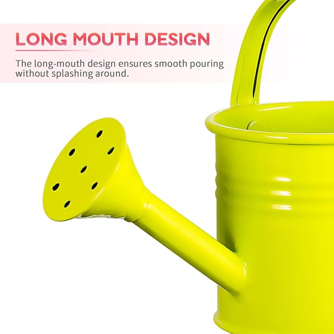 DECHOUS 5Pcs Small Metal Watering Cans for Kids, 6.7x4.7 Inch, Colored Rustic Watering Can Pot for Gardening Indoor Outdoor Plants Flower Bonsai