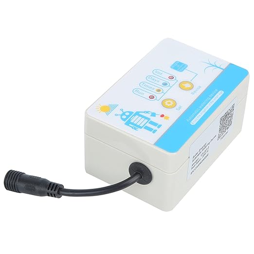 Solar Intelligent Automatic Drip Irrigation Controller Set Garden Water Timer Watering Kit ABS Silicone 14x13cm Solar Panel 10m Tube for Greenhouse Backyard Garden