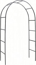 Garden Arch, Outdoor Flower Garden Arch Trellis, Sturdy Steel Arbor for Climbing Plants, Wedding Decoration, 94" H x 55" W, Black