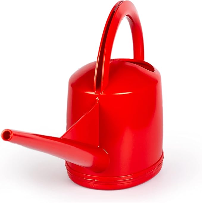 Consolidated Plastics Durable Swiss Watering Can with UV Protection, Ergonomic Handle for Indoor/Outdoor Gardening, Made in Switzerland (5 Liter, Red)