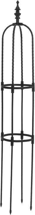 Metal Garden Trellis for Climbing Plants 8mm Outdoor Support Frame for Vines and Flowers Adjustable Height Garden Obelisk for Potted Plants for Tomatoes and Roses