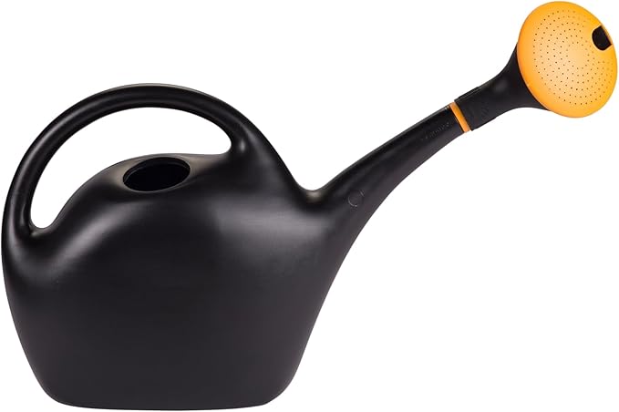 Bloem: Easy Pour Watering Can - Black - 1.6 Gallon (204 Oz), Durable Construction, Dual Handles, Sprinkle & Stream Functionality, Plants & Gardening (Pack of 2)