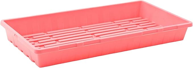 Bootstrap Farmer 1020 Trays, Pink Extra Strength No Hole, 10 Pack, Seedling Tray for Growing Microgreens, Wheatgrass Seeds, Hydroponic Germination, Fodder System