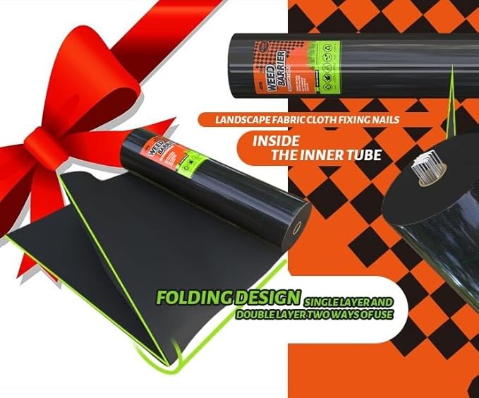 Weed Barrier Landscape Fabric, Weed Barrier Landscape Fabric, Durable Geotextile Fabric for Landscaping, French Drains (4 * 100)