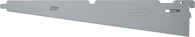 Rubbermaid Garage FastTrack Bracket 16" Deep Shelf Bracket with Speed Clips Satin Nickel Wall Mounted Storage System for Home/Garage/Tool Organization