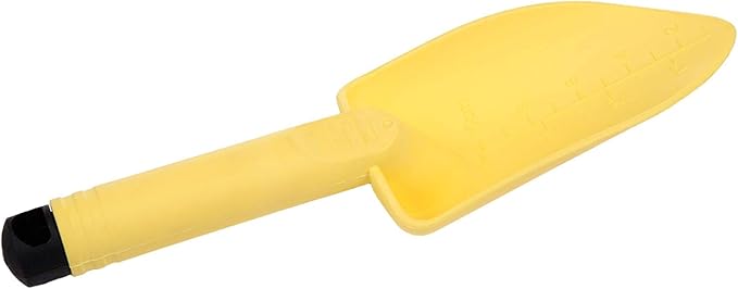 Mintra Garden Tool Set, 4 Piece Heavy Duty Gardening Tools Including Cultivator, Trowel, Shovel & Rake, Durable Poly Material & Non-Slip Handle, Garden Hand Tools Set for Gardening Gift, Yellow