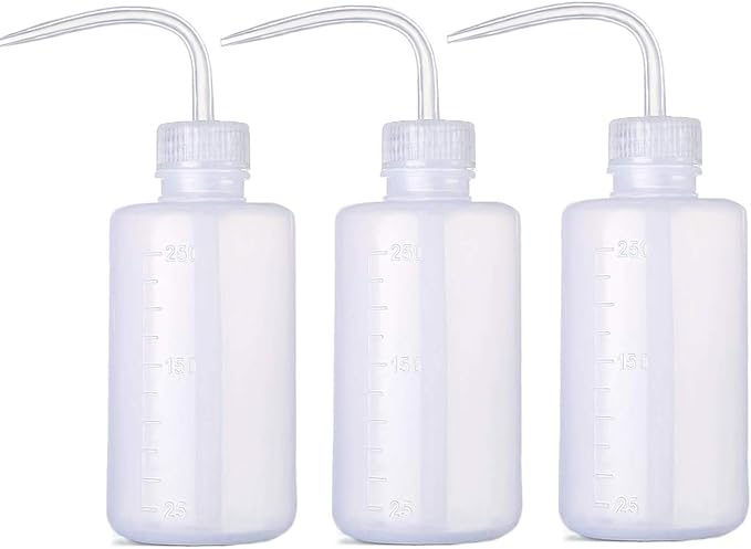 BEADNOVA Squeeze Bottle Plant Watering Bottle 250ml 8oz Small Wash Squeeze Plastic Small Watering Can for Indoor Plants Succulent Can (3pcs)
