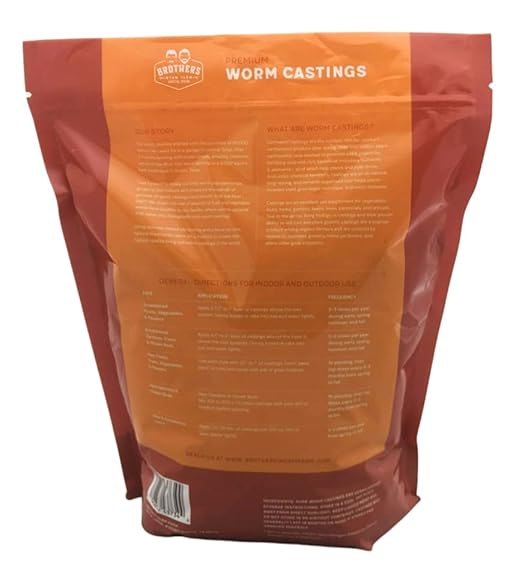 Brothers Worm Farm 10 Pounds Worm Castings (aka Worm Poop). Transform your indoor plants and gardens with a Lab-tested, Eco-friendly and All-natural Worm Fertilizer. Safe, Non-toxic, and High in Beneficials for Incredible Plant Growth and Soil Health. ...