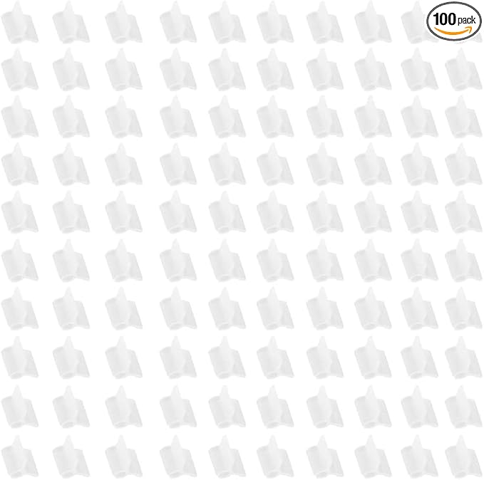 100 Pcs Transparent Plant Grafting Clips Plastic Grafting Clips Tomato Plant Cages Supports Clamp Connects Vines Seeding Grafting Clips Orchid Clips Vegetables Vine Support Fixing Clips(3mm)