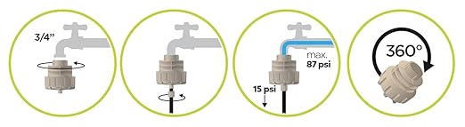2 Pack - Pressure Reducer for 8mm Automatic Watering Systems and Irrigation Systems
