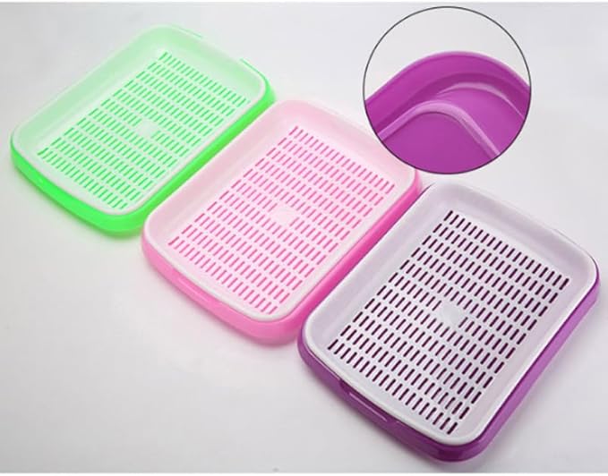 Hemoton Plant Tray 2 Tier Tray 2 Tier Sprouting Kit Soil-Free Wheatgrass Grower Nursery s Germination Bean Sprout Grower Sprouter Veggie Veggie