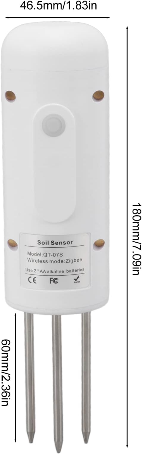 Fockety Plant Monitor Soil Test Kit,Flower Care Soil Tester for Zigbee Smart Plant Intelligent Sensor Plants Detector Bluetooth Monitor for Light Fertility Temperature