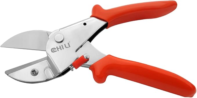 8" Pruning Shears with SK-5 Blades, Bypass Anvil Pruner, Hand Pruner, Clippers for Gardening Tools, Hi-Leverage Type (Ø ≦ 17MM), Made In Taiwan