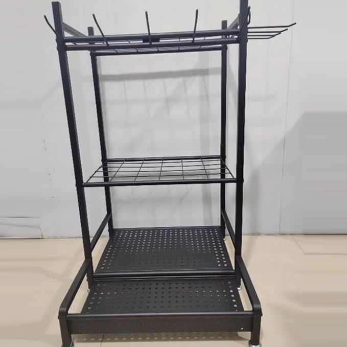 Garden Yard Tool Stand Tower Racks With Wheels, Heavy Duty Garage Storage for,Broom Holder, UP to 35 Tools