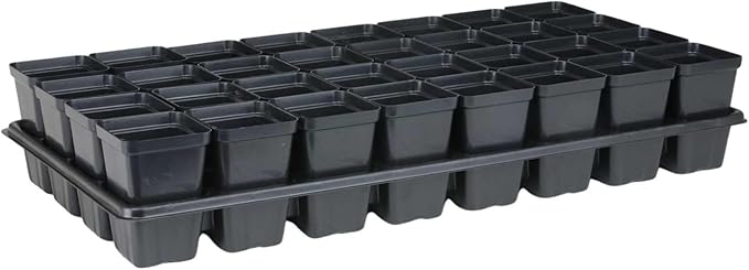 Bootstrap Farmer Extra Strength 32 Cell Seedling Starter Trays w/Inserts, 10 Pack, for Seed Germination, Plant Propagation, Growing Trays, Planting Starter