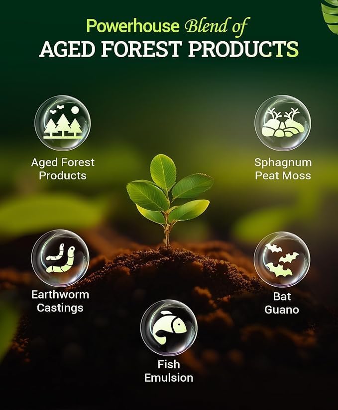 FoxFarm Ocean Forest Potting Soil with 2 Plant Tags, 12 Quarts - Light, Aerated Texture with Fish Meal, Crab Meal, Earthworm Castings - Houseplant Potting Mix for Seedlings & Plant Starts