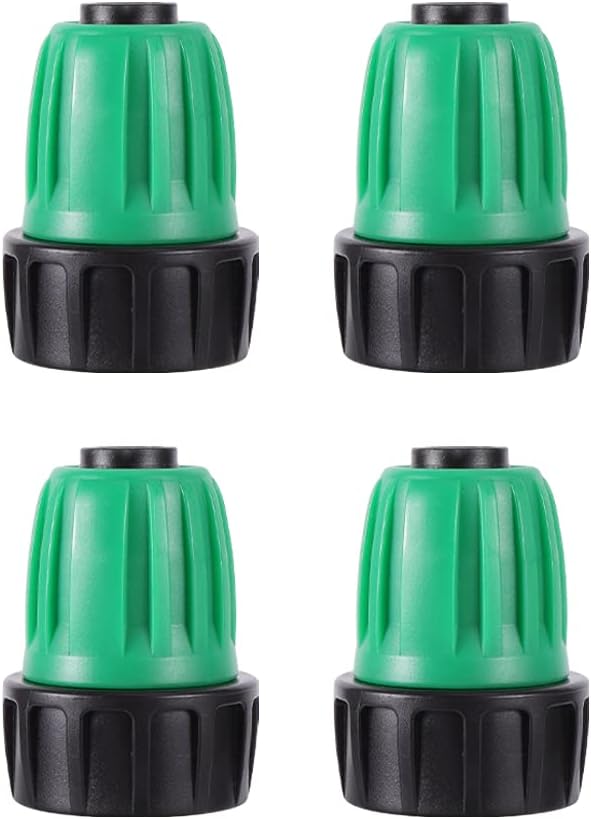 US Standard 4 Pcs 3/4" to 1/2" Faucet Irrigation Hose Adapter, 3/4 inch Faucet to1/2 inch Drip Irrigation Tube, 3/4" Faucet to1/2" Irrigation Tubing Faucet Adapter Drip Irrigation Hose Connector
