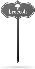 RealSteel - Seed & Plant Markers - Indoor/Outdoor Herb Garden Stakes - Elegant Fruit/Vegetable Seed Labels - Durable Plant Tags for Pots - Classy Design for Farmhouse/Greenhouse (Broccoli)