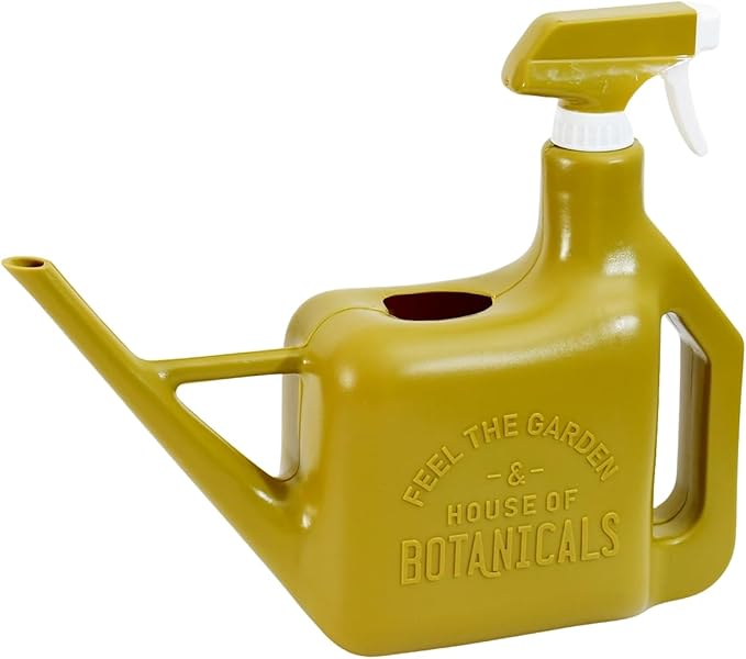 PETAL & FLOW Spray Sprinkler 2-in-1 Watering Can & Plant Mister Spray Bottle for Indoor & Outdoor Plants (Olive)