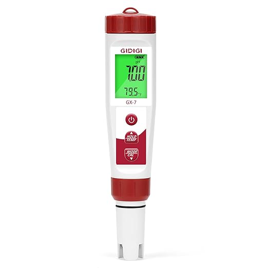 pH Meter Chlorine Tester Digital 7 in 1 Pool Water Tester Kit Salinity Tester for Saltwater Aquarium ORP Meter for Hydroponics Drinking Water Pool Water Tester pH and Chlorine for Pool Spa