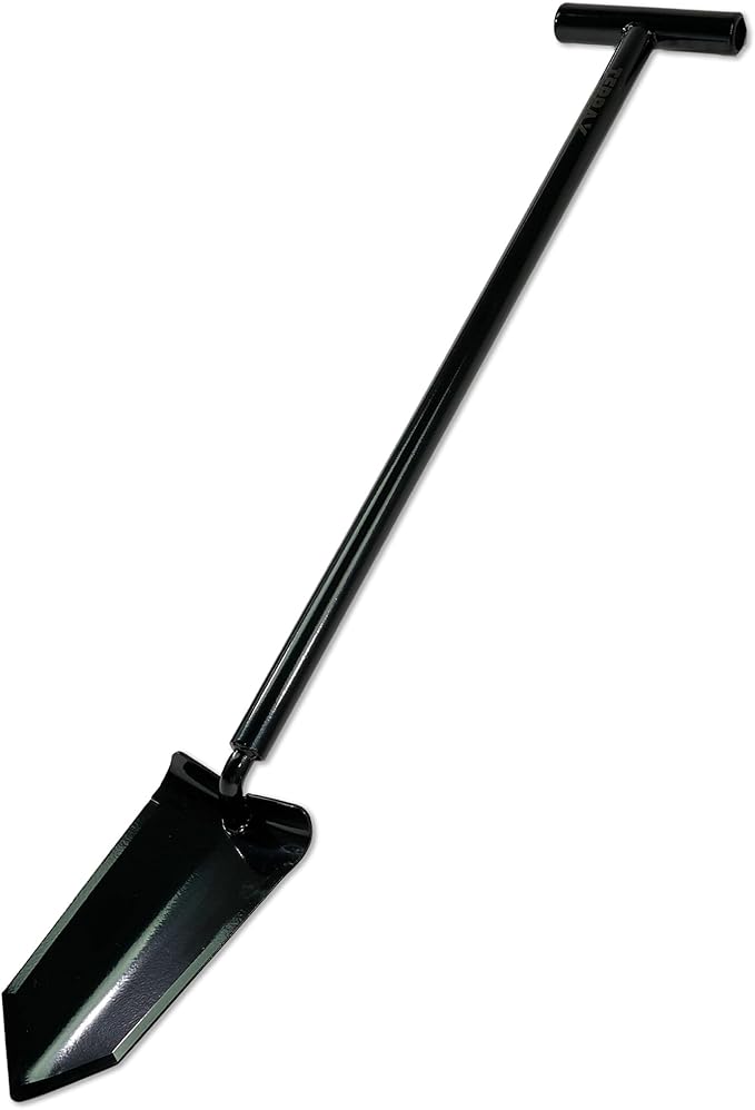 TerraX Master Digger - 34" Root/Sod Cutting Shovel with 6" T-Handle - Ideal for Landscaping, Gardening, Metal Detecting, and Gold Prospecting