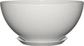 Classic Home and Garden Rosie Modern Planter w/Drainage - Contemporary Planter Bowls - Shallow Round Vases for Small Plants - Versatile Indoor & Outdoor Pots (10” Stark White)