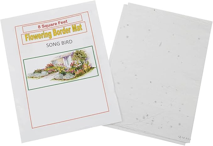 Fox Valley Traders Easy Roll Out Garden Seed Mat | 20"x60" Pre-Seeded Wildflower Mix | No Sowing or Thinning | Attracts Pollinators | Biodegradable