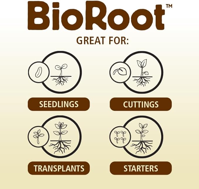 General Organics BioRoot 0-1-1 Root & Plant Food – Liquid Formula for Seedlings, Cuttings, Transplants & Container Gardens – Supports Strong Root Growth, 1 Quart