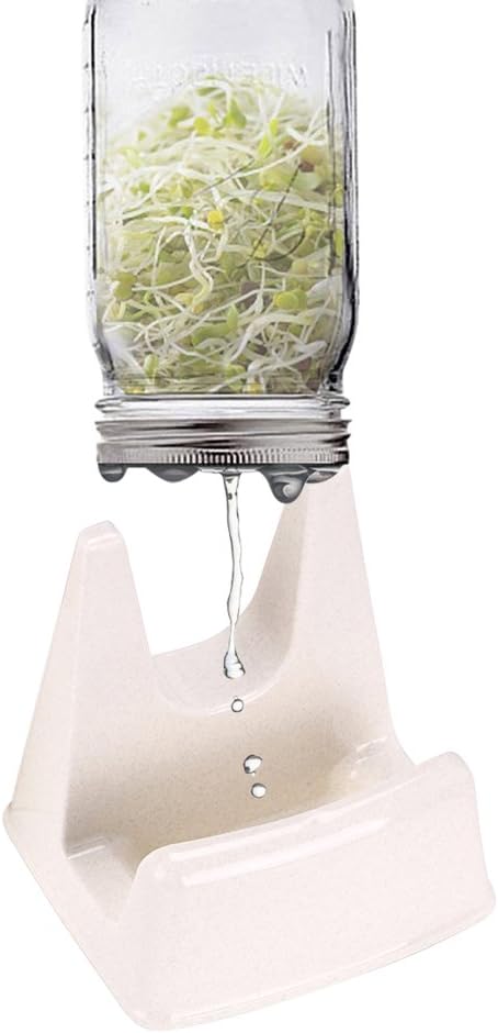 SUMNACON Sprouting Jar Stand - 3 Pcs Sprouting Stands With Water Tray For Any Mason Jars For Making Broccoli/Lentil/Bean Sprouts