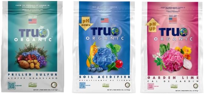 True Organic Soil Acidifier + Garden Lime + Prilled Sulfur Bundle - CDFA, OMRI Listed for Organic Gardening – Organic Fertilizer Set