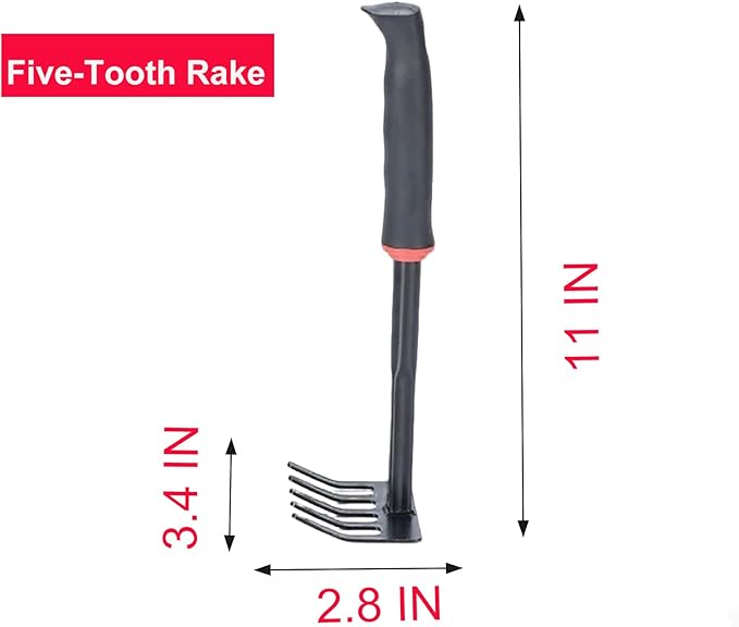 Durable Garden Hand Tools Set (3 Pieces), Non-Slip Soft Grip Design with Trowel, Transplanter & Hand Cultivator, Ideal for Digging, Replanting, Aerating Soil in Home Gardening Tasks