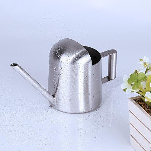Watering Cans, 10oz/300ml Stainless Steel Long Spout Small Watering Sprinkling Pot, Indoor Outdoor Garden Flower Succulents Plant Watering Cans, Stylish Gardening Decoration(Silver)