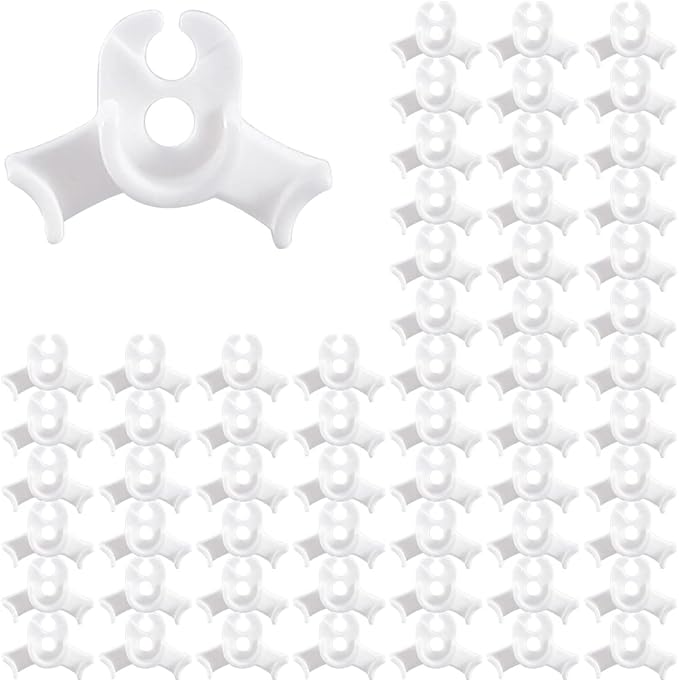 60 Pack Plant Bender Angle Adjustable Plant Training Clips Low Stress Training Clips 90 Degrees Plant Stem(Circle Style,White)