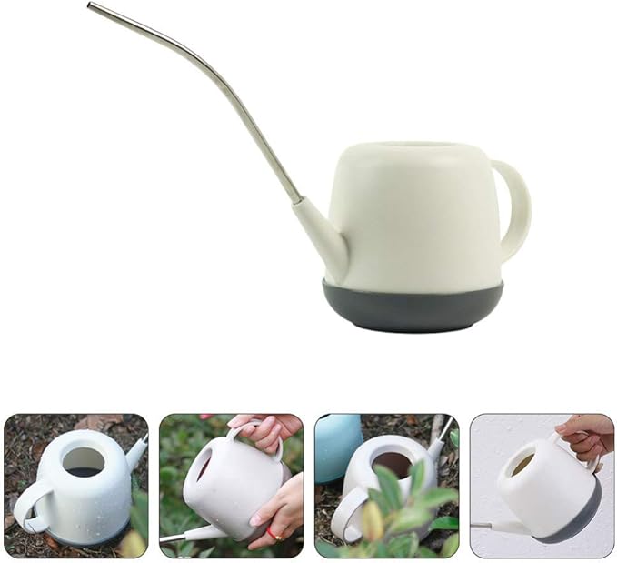 DOITOOL Gardening Watering can with Long Spout 14.17In Lightweight Outdoor Plant Watering Pot Ergonomic Handle Easy Refill Durable Watering Kettle for Lawn and Garden