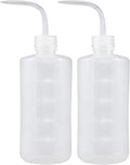 Wash Bottles 250ml/500ml/1000ml Plastic Squeeze Bottle with Scale Labels Watering Tools for Indoor Plants Cleaning Washing, White, Polyethylene Material (500ml)