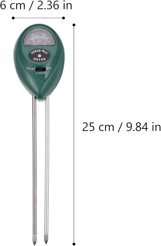 ULTECHNOVO Soil Detector Soil Checker Kit Lawn Soil Tester 3 in 1 Soil Test Kit Soil Humidity Checker Garden Soil Tester Soil Ph Meter Gardening Soil Tester Garden Tool 3 in 1 Soil Tester