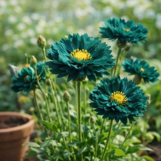900 Pcs Cornflower Seeds (Centaurea cyanus) – Vibrant Wildflower Seeds for Pollinator Gardens, Butterfly & Bee Friendly, Annual Flower Seeds for Garden Borders, Pots, and Flower Beds (Dark Green)